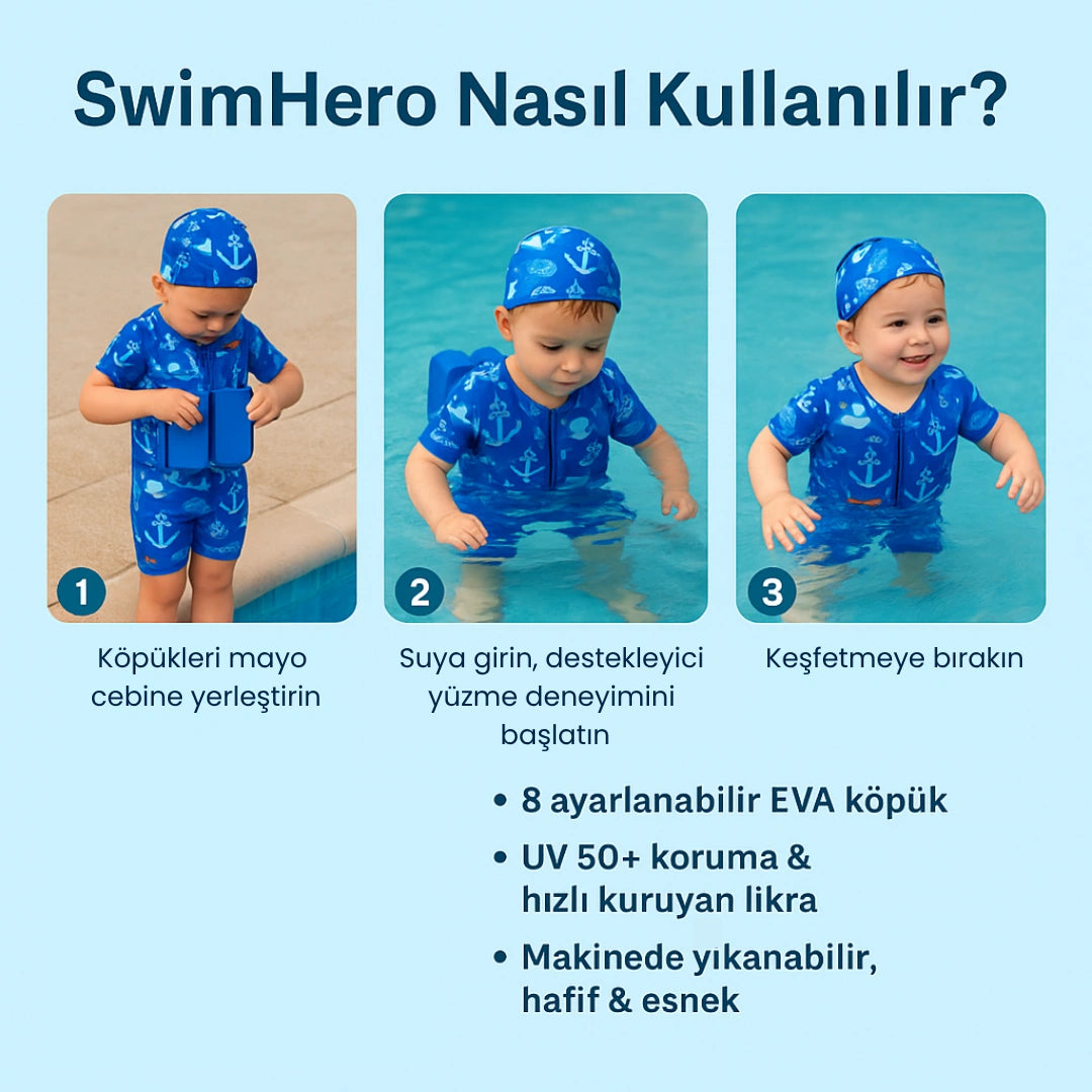 SwimHero™ ile Çocuğunuz Güvenle ve Eğlenerek Yüzmeyi Öğrensin!